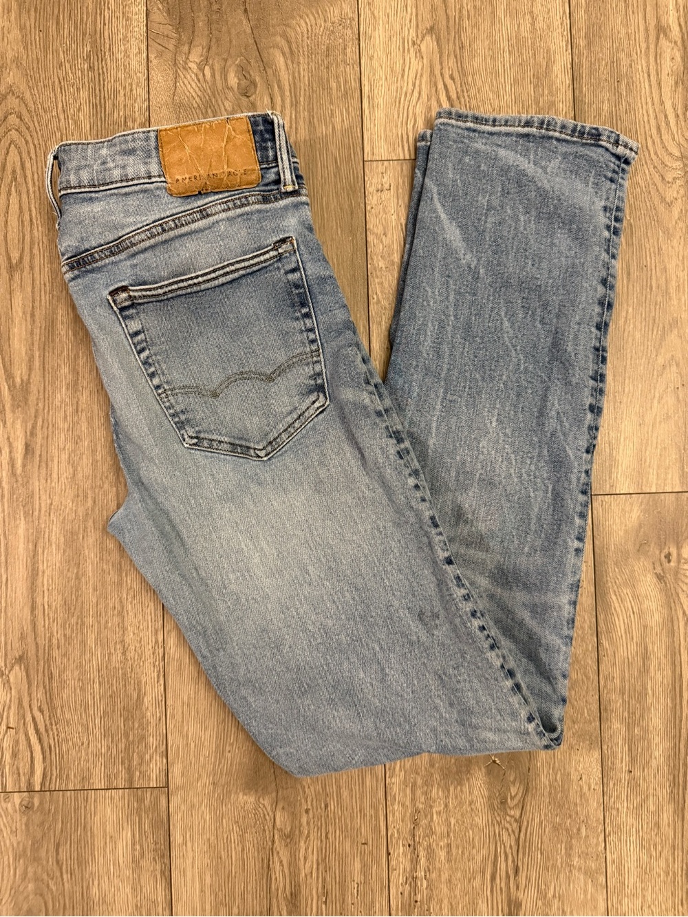 American Eagle Original Straight Airflex LONG Men Size 32x36 Denim Jeans